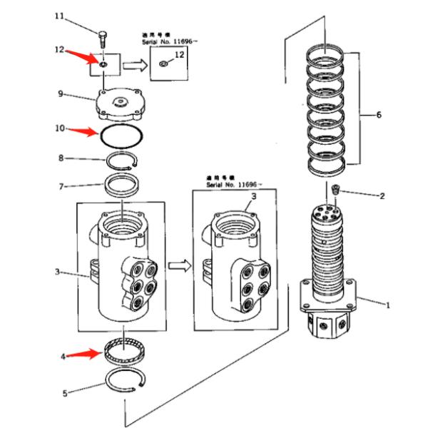 703-08-13102 набор уплотнения 7030813102 шарнирных соединений приспосабливает экскаватор KOMATSU PC50UU