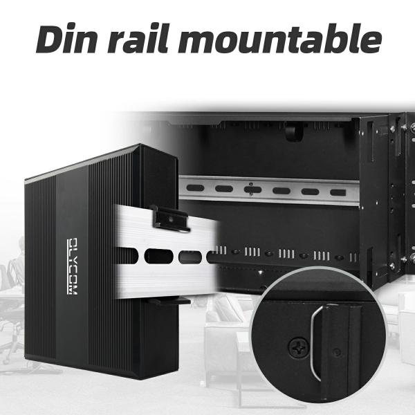 5 Port Industrial Poe Network Switch DC12/24/48V Input 1SFP+4RJ45 Gigabit Ethernet Switch