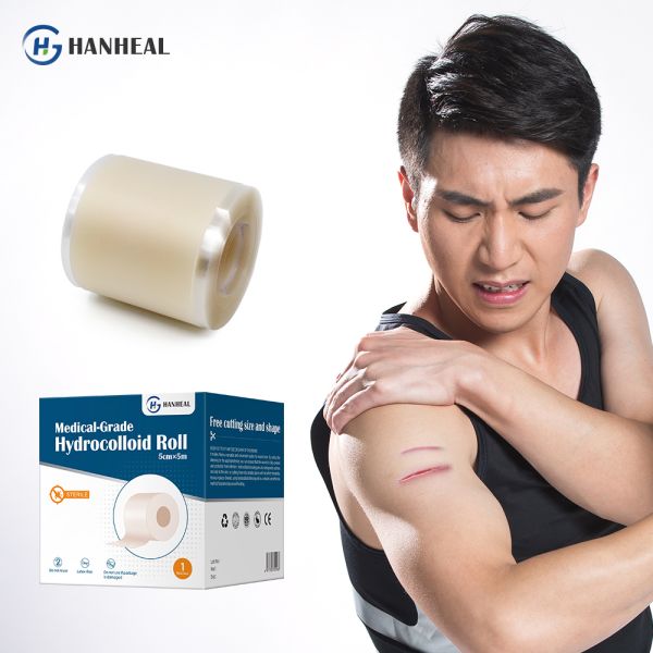 Self Adhesive Hydrocolloid Wound Dressing Bandages Roll for Blister Prevention 5cmx5m