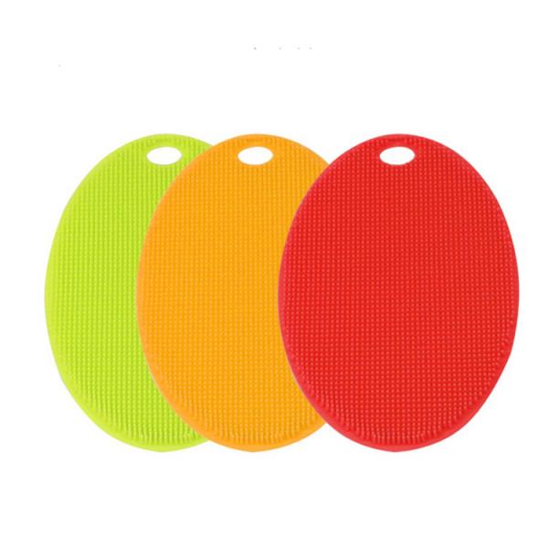 Food Grade Silicone Kitchen Brush Speedy Natural Drying For Kitchen Cleaning