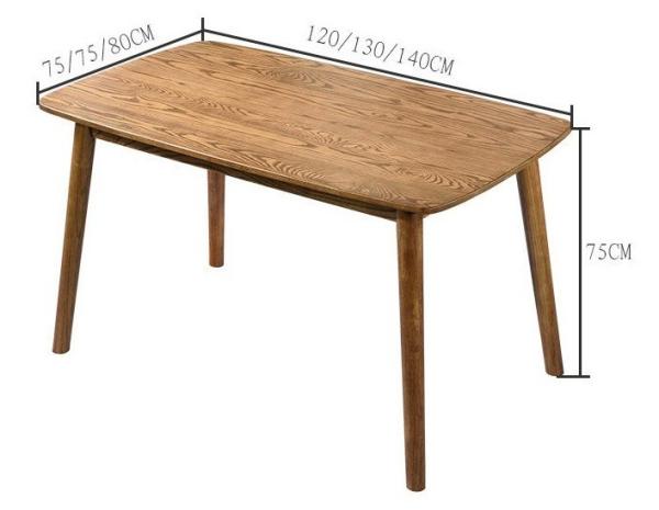 Solid Wood Dining Table Set for Family Classic Design Wooden Material Weddings