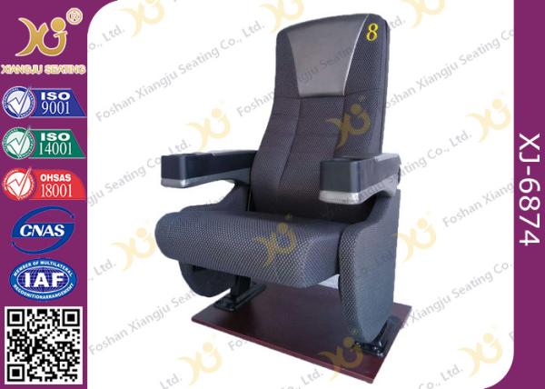 Fixed Seat Mold Foam Theatre Cinema Chairs With Tip Up Armrest For Music Hall