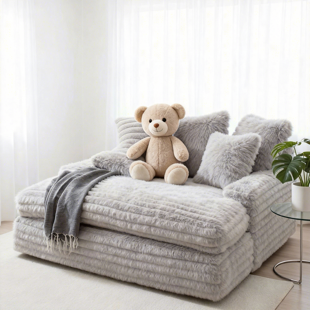 Modern 35D Sponge Leisure Single Sofa Bed Modular Frameless Couch Convertible Folding Compressed Sofa Bed for Living Room