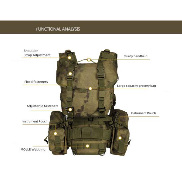 1000D Polyester Ruin Green Camouflage Combat Vest Military Gear