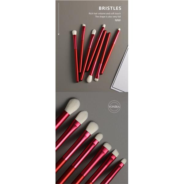 Щетка синтетического красного самого интересного учреждения порошка набора щетки макияжа 12PCS смешивая