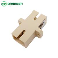 Do adaptador simples da fibra ótica do SC da flange cor bege para telecomunicações