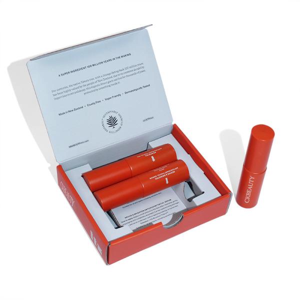 Cajas vacías de lápiz labial personalizadas de la moda Desigh Orange Caja de papel magnético del fabricante del embalaje