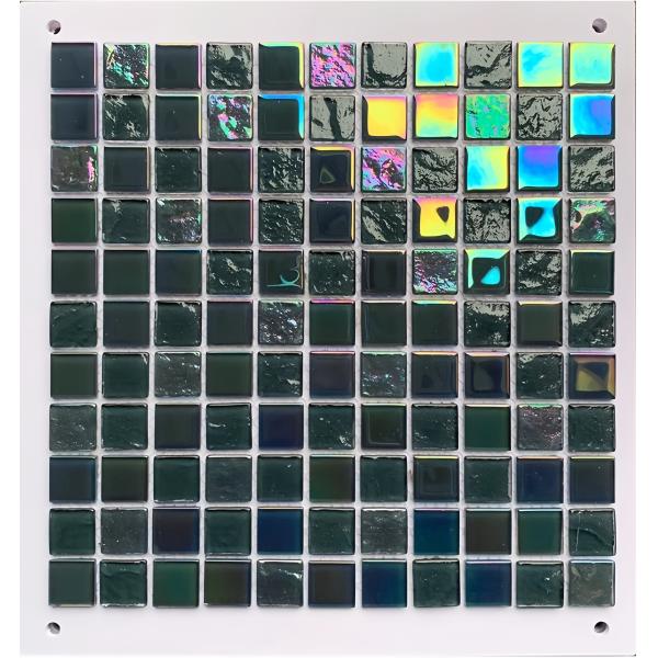 Swimming Pool Mosaic Tiles Spain Strip Iridescent Glass Tile Flower Pattern