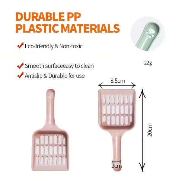 Pet Cleaning Supplies Waste Poop Scooper Cat Litter Scoop Individual weight 22g Convenient and Long-lasting