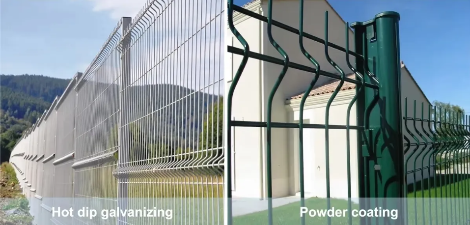 Powder Coated Bending Fence Panels 1.8m/2m/2.5m Height Curved Fence Panel