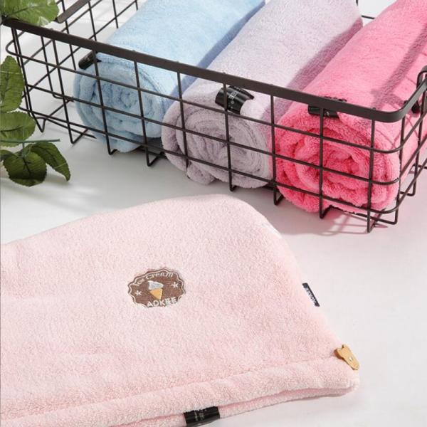 Lightweight Convenient Long Hair Microfiber Towel Long Lasting Easy Cleanup
