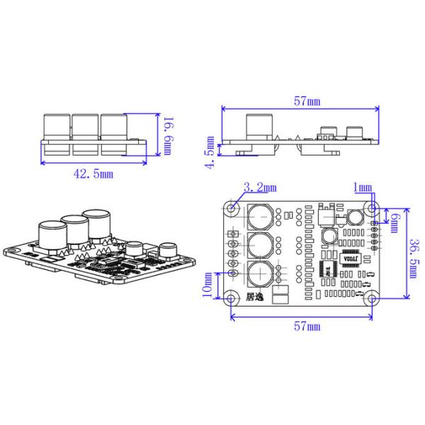 доска водителя JYQD-V8.5E-H мотора bldc 18-50V 500W