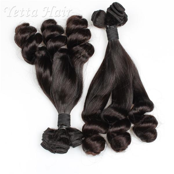 8 Inch - 18 Inch Brazilian Curly Hair , Double Drawn Aunty Funmi Hair Weave