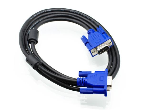 Popular Black 4.5 MM 15pin ROHS VGA cable 1.5m2m3m Male To Male Cable for computer