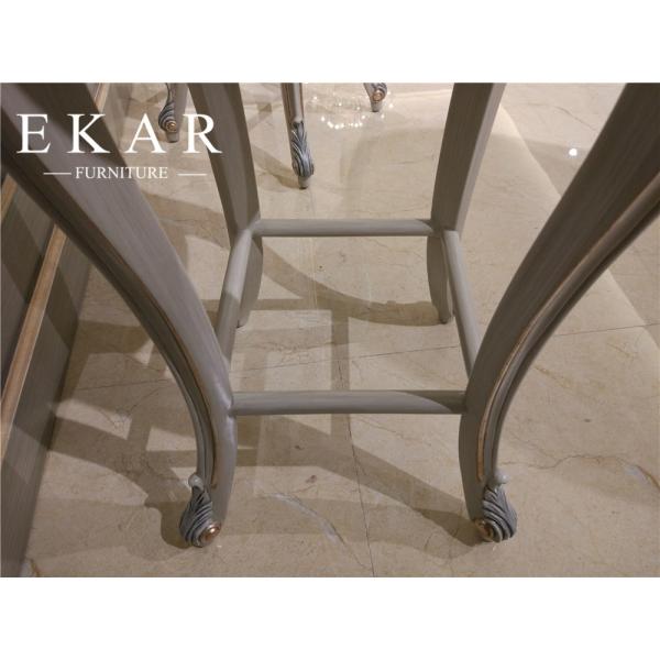 Luxury Classic Wood Stool Leather Antique Bar High Chair