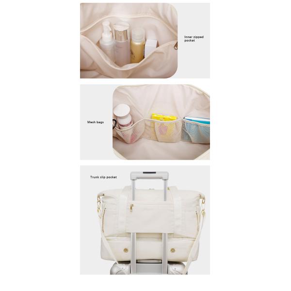 Custom Materials Sports Travel Duffel Bag With Usb Charging Port Wet Dry Separation