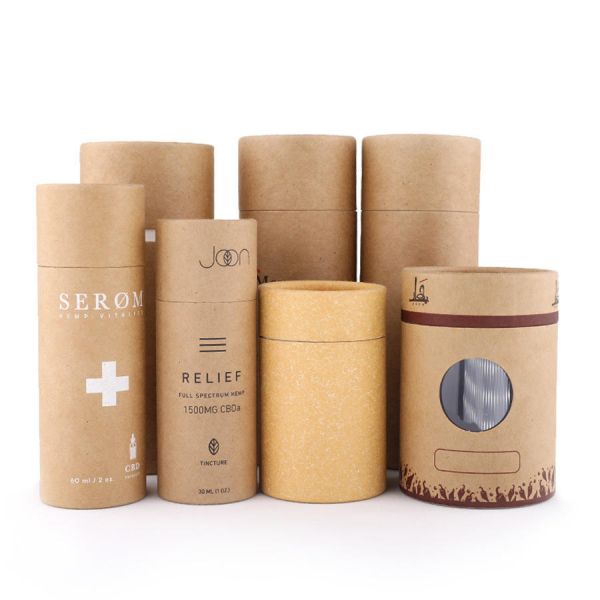Customized wholesale of round kraft paper tubes, paperboard packaging boxes.