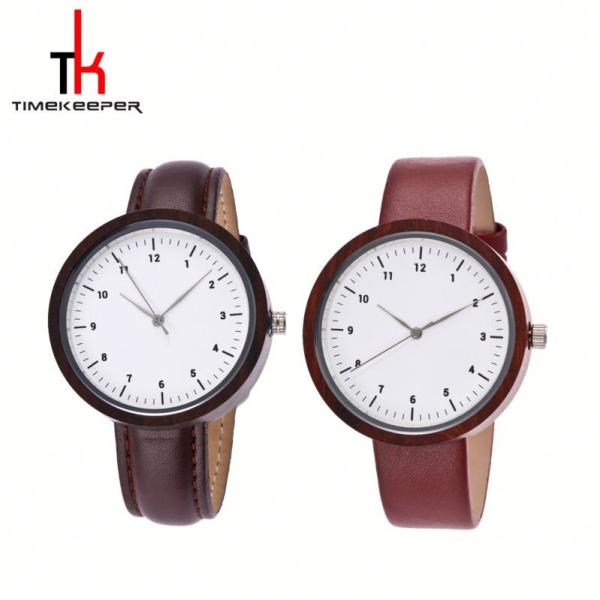 Maple Modern Wood Watches Leather Strap Pure Handmade For Man Woman