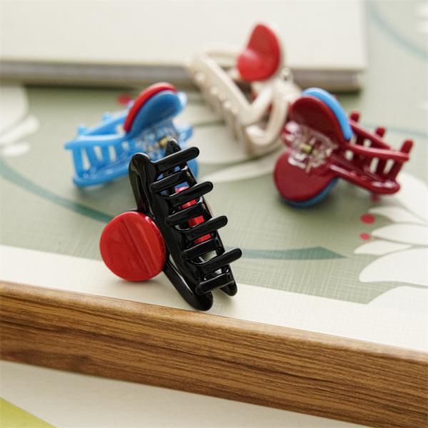 Retro girl chic color grab clip sweet hair grab back of head clip short hair claw hair accessories