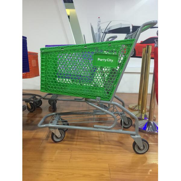 100L сверхмощная ходя по магазинам вагонетка Chrome покрыла голубую тележку бакалеи