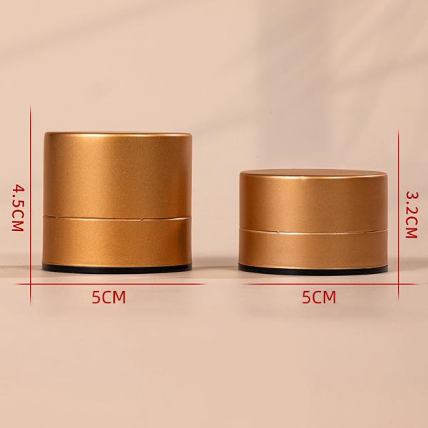 5g~10g Round Aluminum Jar Metal Small Tea Jar Food Grade PS Base (MC-802）