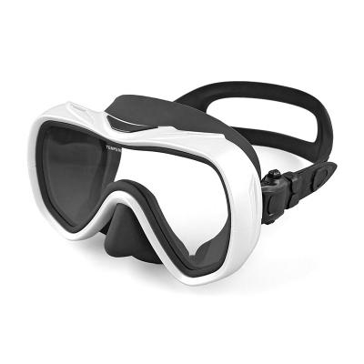 Deep Sea Freediving Snorkel Mask Underwater Liquid Silicone Reinforced PC Frame