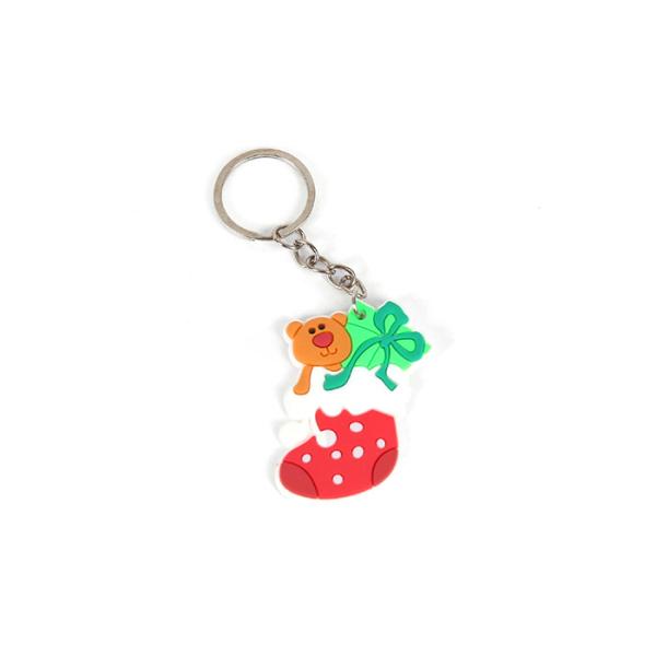 Rubber Soft PVC Keychains Custom Create 3D Embossed Christmas Gifts
