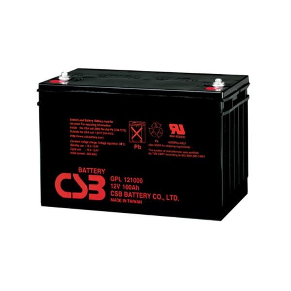 Batterie CSB GPL121000 12V 100Ah rechargeable sans entretien Batterie plomb-acide scellée, panneaux d'alimentation en courant continu, batterie VRLA 100Ah