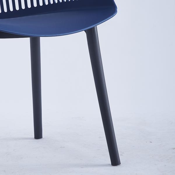 Chaises de salle à manger contemporaines en plastique gris pour la maison et le bureau