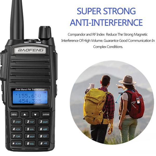 220g Black UV82 8W BAOFENG Dual Band 2 Way Walkie Talkie UV-82 and Top Selling Radio