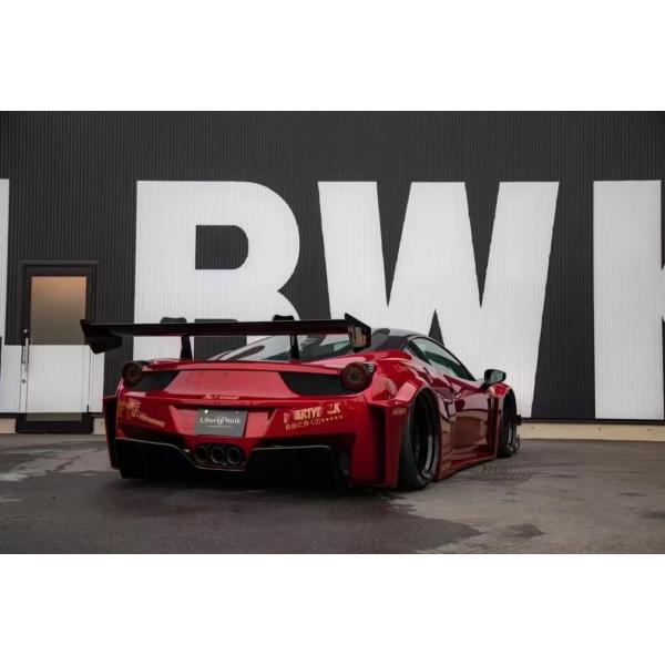 458 Ferrari Body Kit LB Style Front And Rear Bumper 2011 - 2014 Hood Spoiler For Car