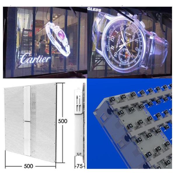 Шкаф приведенный дисплея 500x1000mm стекла SMD2020 P3.91 прозрачный