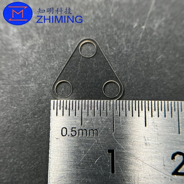 Custom Sapphire Triangular Component with High-Precision Through-Hole