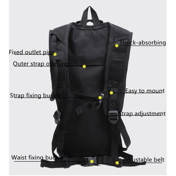 Unisex Mountaineering and Travel Hydration Water Backpack with Interior Zipper Pocket