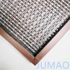 Antique Copper Crimped Wire Mesh Room Divider Metal Screen Office Home