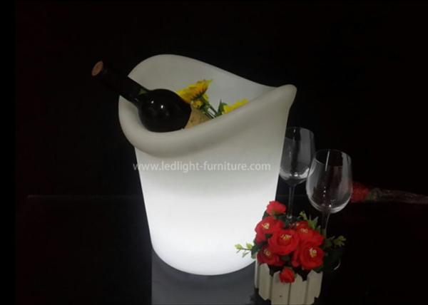 Cubeta de gelo portátil do diodo emissor de luz Champagne do plástico 5l com bateria recarregável