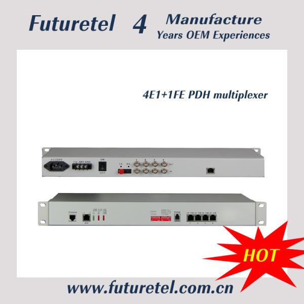 4e1 to 10/100M ethenet multi-sevice single mode pdh fiber optic multiplexer