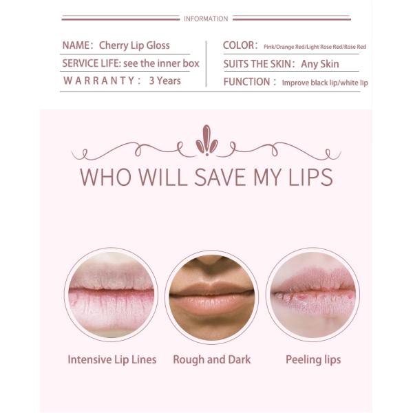 Естественно румяный водоустойчивый волшебный лоск губы вишни 2ml для ремонта татуировки