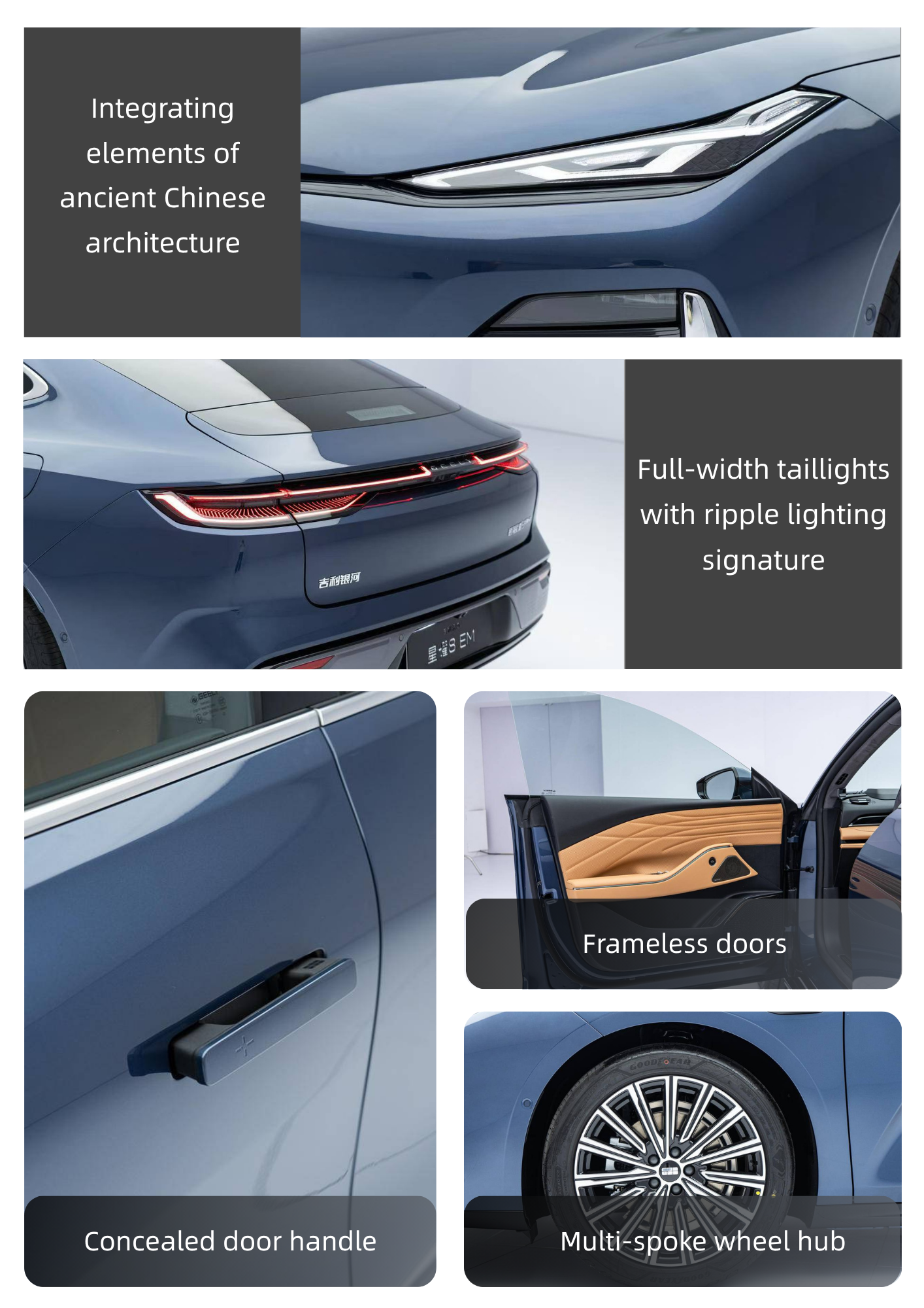 Galaxy Starry 8 2025 EM-i Plug-in Hybrid with Panoramic Sunroof Borderless 4-door 5-seater Sedan >700km Range
