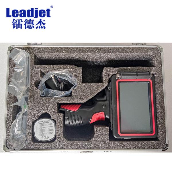 Double Head Portable Inkjet Marking Machine , Handheld Coding Machine 45cc Volume