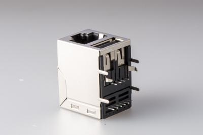 RBA-069C-06W0-NL 27.5mm 1 porto RJ45 magnético Jack SEM a liga do bronze do diodo emissor de luz