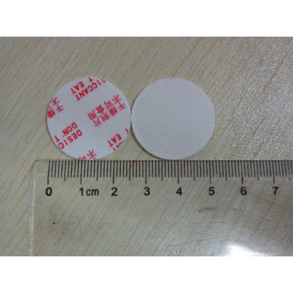 Environmental Filmed Fiber Small Desiccant Packs 1.0mm Thickness , Circle Shaped