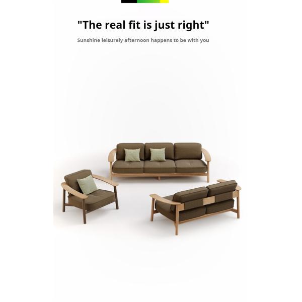 Modern Nordic Teak Wood Aluminium Garden Sofa Dining Set