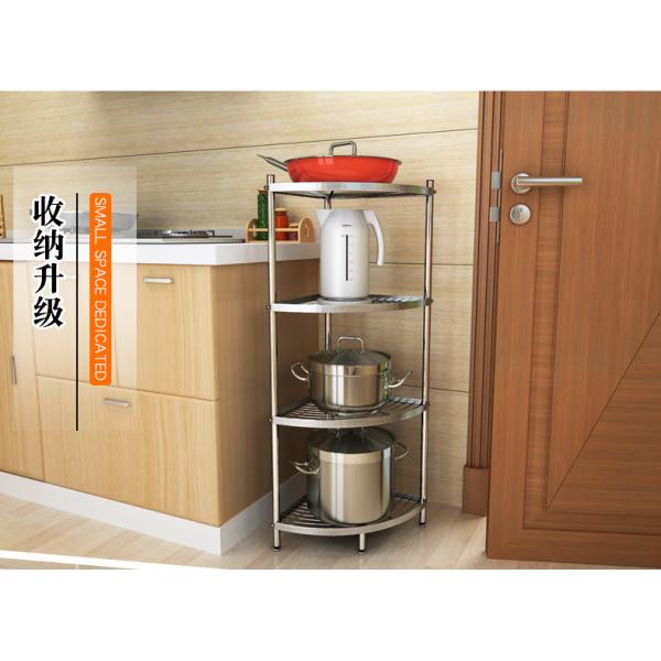 Kitchen Metal Pot Rack Multi-Purpose Household Landing Multi-Layer Pot Holder 304 Stainless Steel