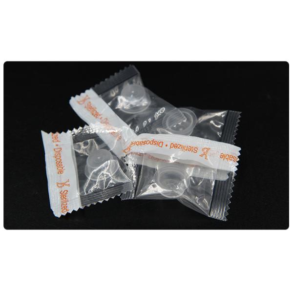 White Tattoo Accessories , 1.7cm Plastic Disposable tattoo Ink Cups 50pcs / Bag