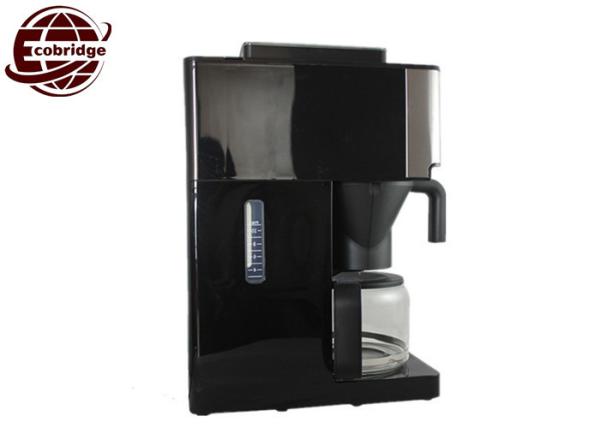 Portable Electric Drip Coffee Maker 1250ml / 8-10Cups Black Silver For Home