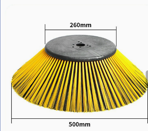 260mm Plate diameter* 500mm Cleaning Width Black PBT Wire Road Sweeper Side Brush