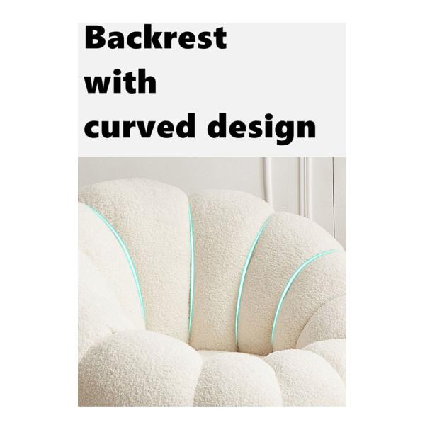 Отдых ткани одиночного стула софы тыквы кресла Recliner Seater белого белый