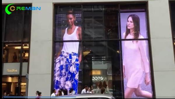 P12 Transparent LED Display , Window Stage Transparent Video Screen Ultra Light