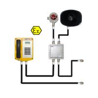 Telefone à prova de explosão IP com som e luz para exploração de petróleo / área perigosa da indústria química